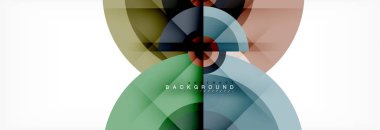 Geometrik daire arka plan, yaratıcı geometrik duvar kağıdı, vektör çizim