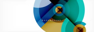 Yuvarlak daireler ve üçgenler arka plan