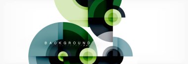 Geometrik arka plan uçan daireler