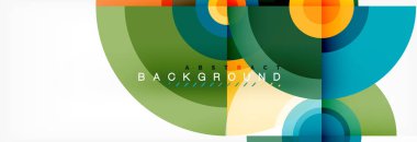 Modern tasarım, kapak, şablon, broşür, el ilanı için üçgen şekiller ile arka plan daire.