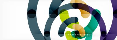 Kontur daireler kompozisyon vektör anahatları