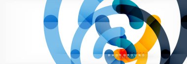 Kontur daireler kompozisyon vektör anahatları