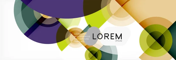 Cirkel abstracte achtergrond met driehoekige vormen voor moderne ontwerpen, cover, sjabloon, brochure, flyer. — Stockvector