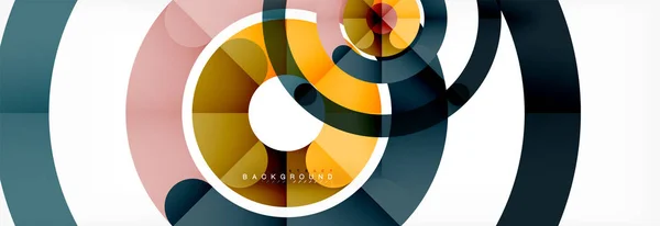 Cercles de conception de ligne fond abstrait — Image vectorielle