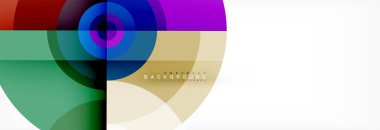 Geometrik daire arka plan, yaratıcı geometrik duvar kağıdı.