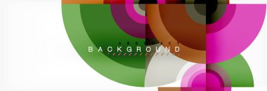 Yuvarlak şekiller arka plan vektör. Trendy daire şekiller kompozisyon vektör