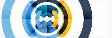 Kontur daireler kompozisyon vektör anahatları