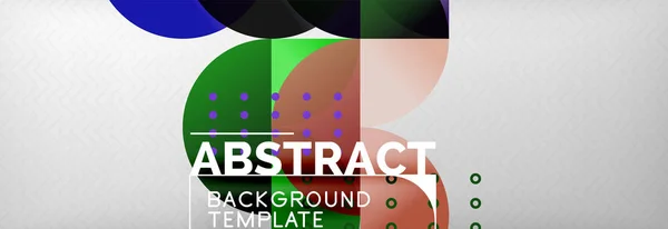 Círculos y semicírculos fondo abstracto, plantilla de negocio de diseño de círculo — Vector de stock