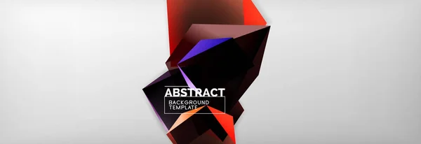 Composition triangulaire de formes géométriques 3D, fond abstrait — Image vectorielle