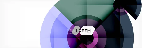 Runda Cirklar Och Trianglar Abstrakt Bakgrund Vektorillustration — Stock vektor