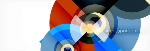 Cercles ronds et triangles fond abstrait — Image vectorielle