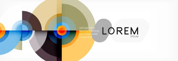 Cercle de fond abstrait avec des formes triangulaires pour le design moderne, couverture, modèle, brochure, dépliant . — Image vectorielle