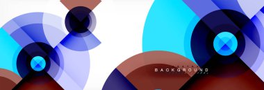 En az geometrik daireler ve üçgenler soyut arka plan, techno modern tasarımı, afişi şablonu