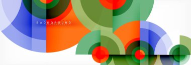 Yuvarlak daireler ve üçgenler arka plan