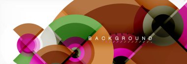 Yuvarlak şekiller arka plan vektör. Trendy daire şekiller kompozisyon vektör çizim