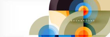 Modern tasarım, kapak, şablon, broşür, el ilanı için üçgen şekiller ile arka plan daire.