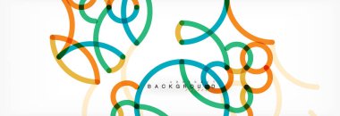 Soyut renkli çizgili beyaz. Modern renkli poster dalga. Projeniz için sanat tasarım