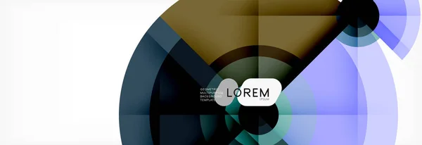 Cerchio geometrico sfondo astratto, carta da parati geometrica creativa . — Vettoriale Stock