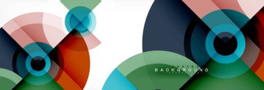 Yuvarlak daireler ve üçgenler arka plan