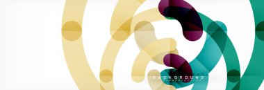 Kontur daireler kompozisyon vektör anahatları