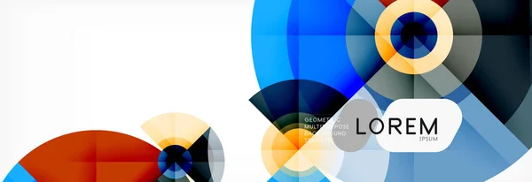 Ronde cirkels en driehoeken abstracte achtergrond — Stockvector