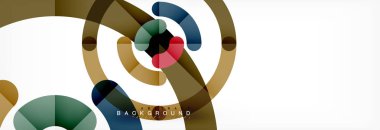 Kontur daireler kompozisyon vektör anahatları