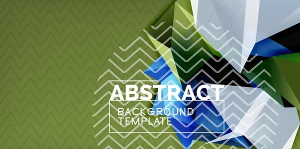 Low-Poly-Design 3D dreieckige Form Hintergrund, Mosaik abstrakte Design-Vorlage — Stockvektor