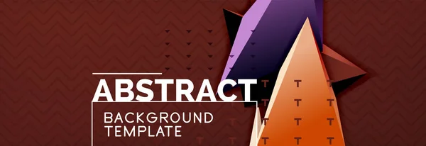 Abstracte achtergrond, kleurrijke minimale abstracte driehoek samenstelling — Stockvector