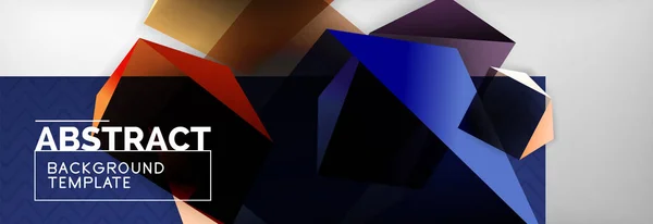 Triangular 3d geométrica formas composição, fundo abstrato —  Vetores de Stock