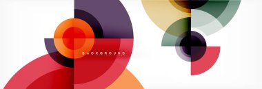 En az geometrik daireler ve üçgenler soyut arka plan, techno modern tasarımı, afişi şablonu