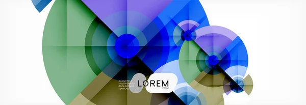 Círculo geométrico fondo abstracto, fondo de pantalla geométrico creativo . — Archivo Imágenes Vectoriales