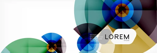 最小几何圆和三角形抽象背景, 技术现代设计, 海报模板 — 图库矢量图片