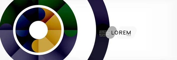 Cercle linéaire rond formes fond — Image vectorielle