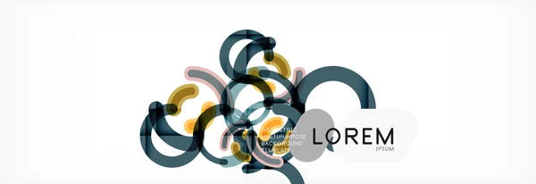 Cercles de conception de ligne fond abstrait — Image vectorielle