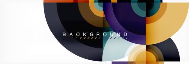 Vektör daire kompozisyon, geometrik en az tasarlamak