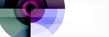 Yuvarlak daireler ve üçgenler arka plan