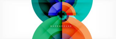 Geometrik daire arka plan, yaratıcı geometrik duvar kağıdı.