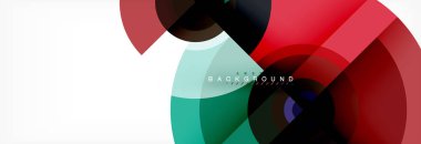 Yuvarlak daireler ve üçgenler arka plan