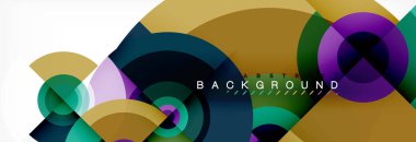 Modern tasarım, kapak, şablon, broşür, el ilanı için üçgen şekiller ile arka plan daire.