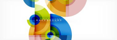 Vektör daire kompozisyon, geometrik en az tasarlamak