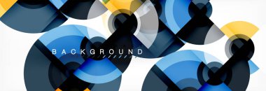 Daire geometrik kompozisyon arka plan tasarımı, kapak, şablon, broşür, el ilanı.