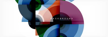 Modern tasarım, kapak, şablon, broşür, el ilanı için üçgen şekiller ile arka plan daire.