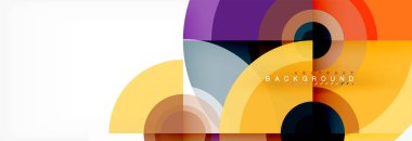 Vektör daire kompozisyon, geometrik en az tasarlamak