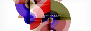 Yuvarlak şekiller arka plan vektör. Trendy daire şekiller kompozisyon vektör