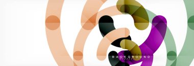 Yuvarlak doğrusal daire şekiller arka plan