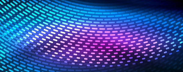 Işık parçacıkları karanlık neon uzayda parlayan, magic kızdırma parlak arka plan