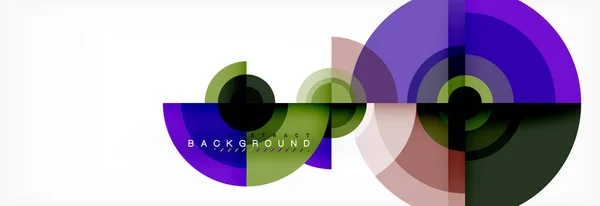 Round shapes vector abstract background. Trendy circle shapes composition vector — Stock Vector