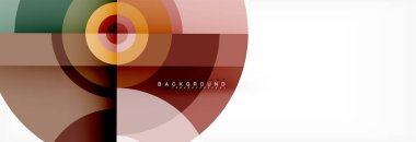 Yuvarlak daireler ve üçgenler arka plan