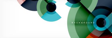 Yuvarlak daireler ve üçgenler arka plan