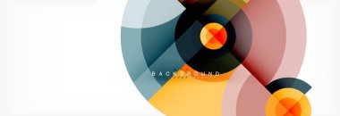 En az geometrik daireler ve üçgenler soyut arka plan, techno modern tasarımı, afişi şablonu